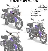 DREAMIZER Motoros Első Fényszóró Angyal Szem DRL Világítással - 12/24V Vízálló Ködlámpa R1200GS Kompatibilis ATV UTV Terepjárókhoz 7