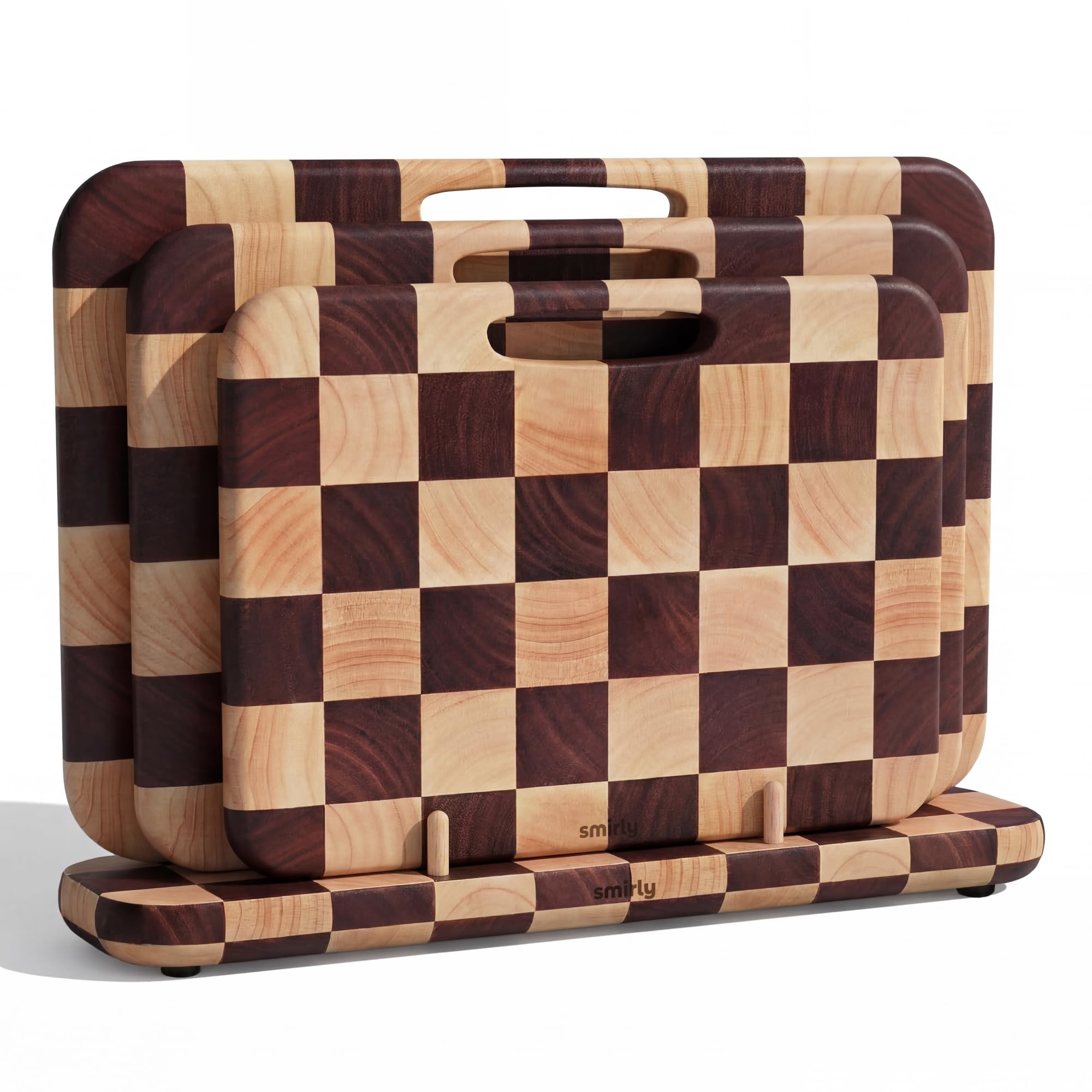 SMIRLY Rubberwood Cutting Board Set