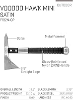Vista 4 de SOG Tomahawk táctico - Hacha de lanzamiento, hacha táctica de supervivencia versátil y hacha táctica Tomahawk - Mini hacha táctica Voodoo Hawk