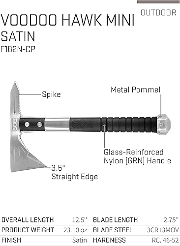 Miniatura 6 de SOG Tomahawk táctico - Hacha de lanzamiento, hacha táctica de supervivencia versátil y hacha táctica Tomahawk - Mini hacha táctica Voodoo Hawk,