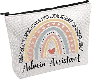 Admin Assistant Survival Kit Admin Assistant Makeup Bag Secretary Gift Admin Appreciation Cosmetic Bag (Admin Assistant ca)
