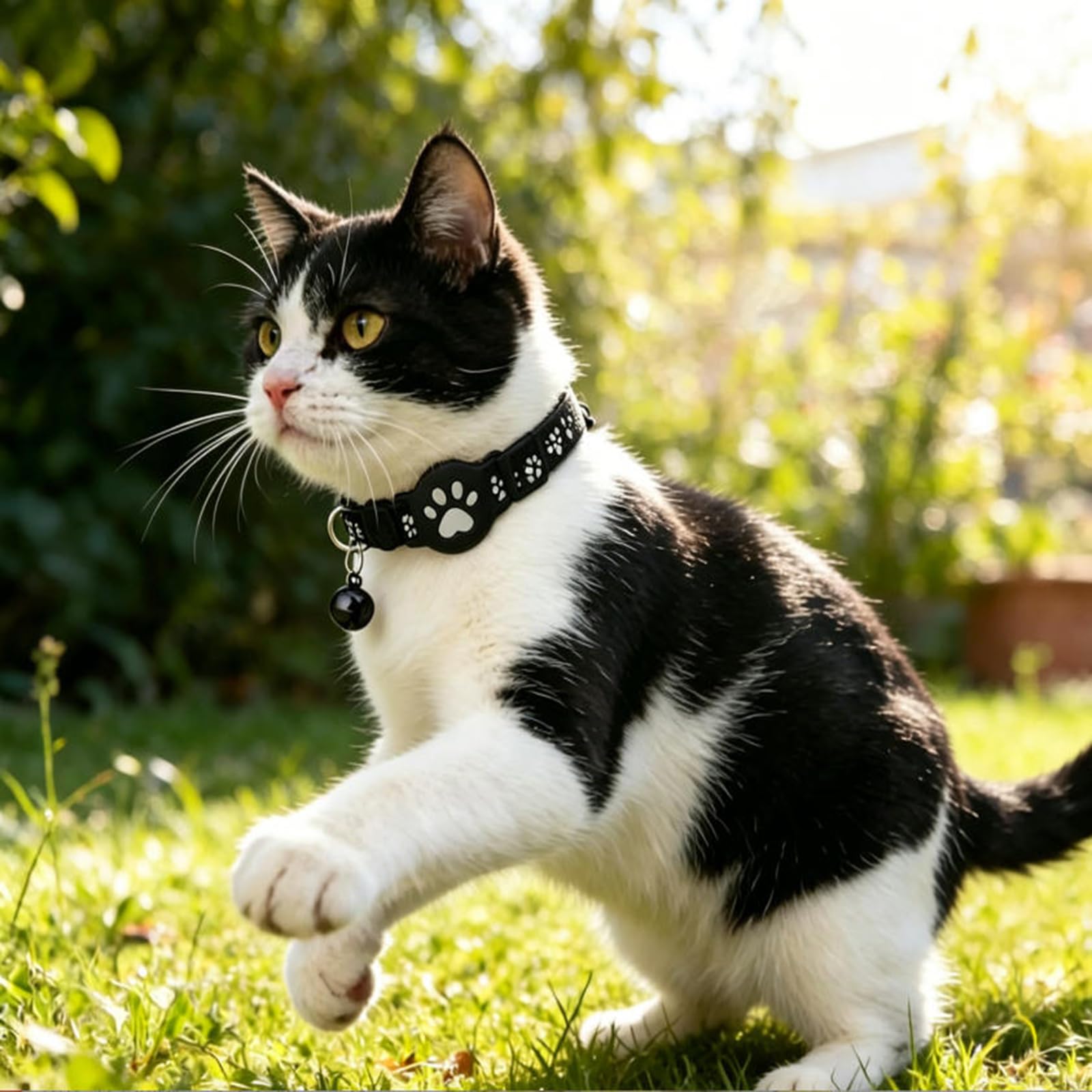 ZVD Collier GPS Chat, 2026 Nouveau Traceur GPS Chat Tracker, sans Carte SIM, sans Abonnement Mensuel, Localisation Temps Réel,Compatible iOS Android,Imperméable et Durable (Noir)