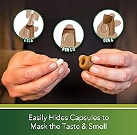 Vista 3 de Greenies Pill Pockets - Golosinas para perros, mantequilla de maní, grande para cápsulas, 30 unidades, paquete de 6