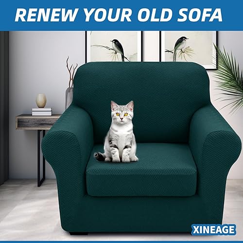 Vista 221 de XINEAGE Funda reclinable de 4 piezas de jacquard elástica con bolsillo, protector de silla reclinable lavable para niños, mascotas, perros y gatos