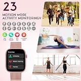 Smart Watch Women Fitness Tracker: Lady Smartwatch for Android IOS Phone IP67 Waterproof Blood Oxygen Heart Rate Sleep Monitor Answer Make Call Step Counter Touchscreen Sport Bluetooth Pink Slim Watch - 4