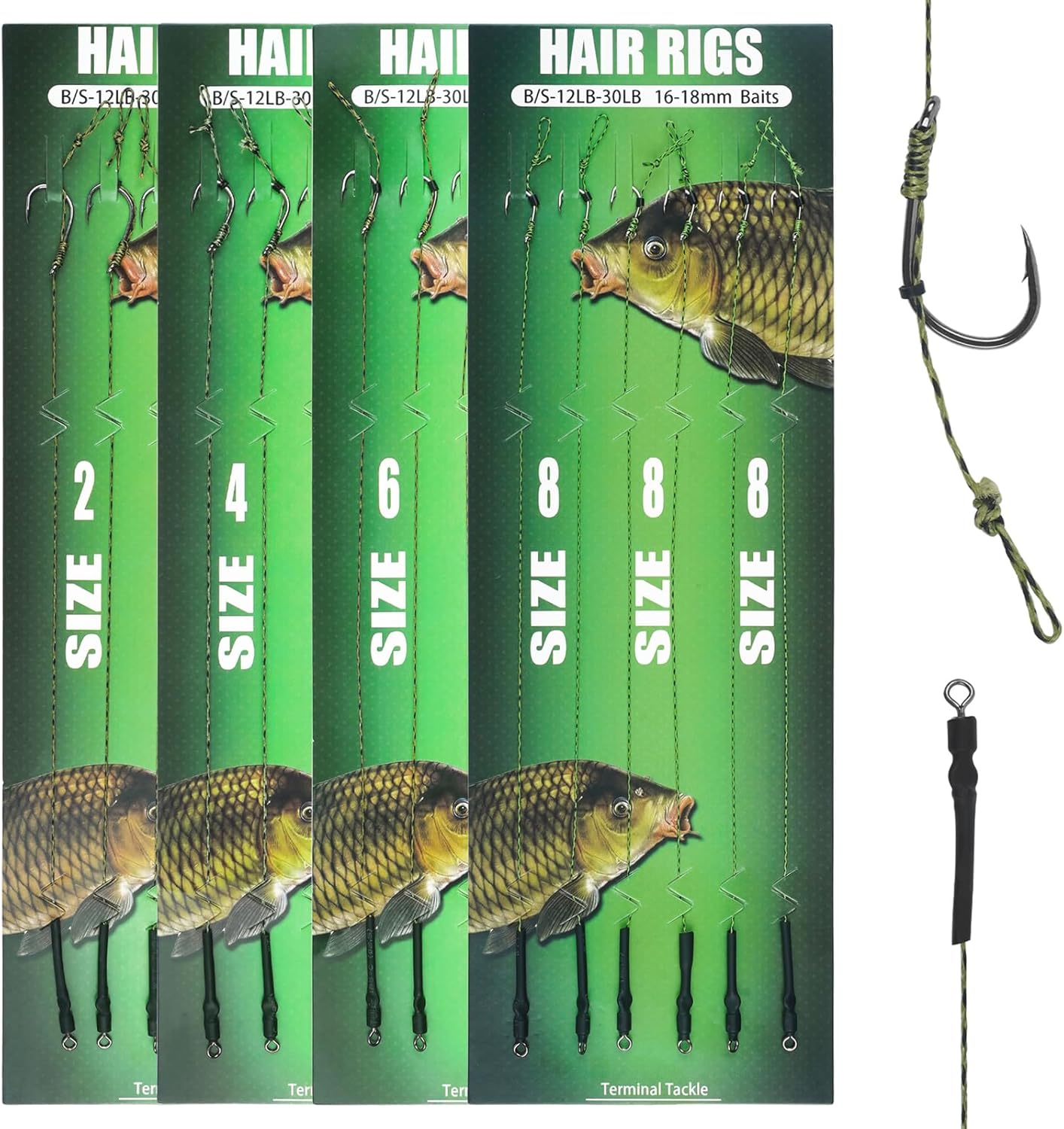 Anti-Tangle Carp Fishing Hair Rigs con Ganchos de Uruguay Ubuy