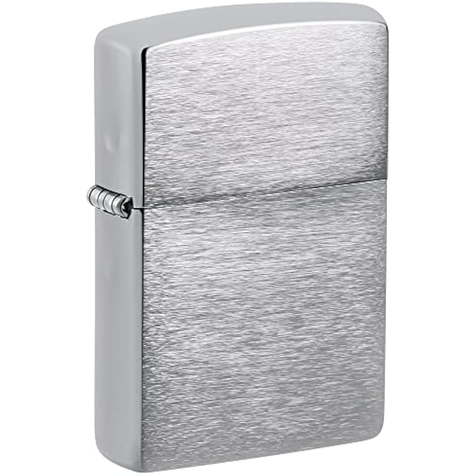 Zippo Sturmfeuerzeug - Brushed Chrome mit seitlicher Flammengravur - Nachfüllbar - Wiederverwendbar - Windfestes Design - Geschenkbox - Made in USA - Amazon Exclusive – Bild 2