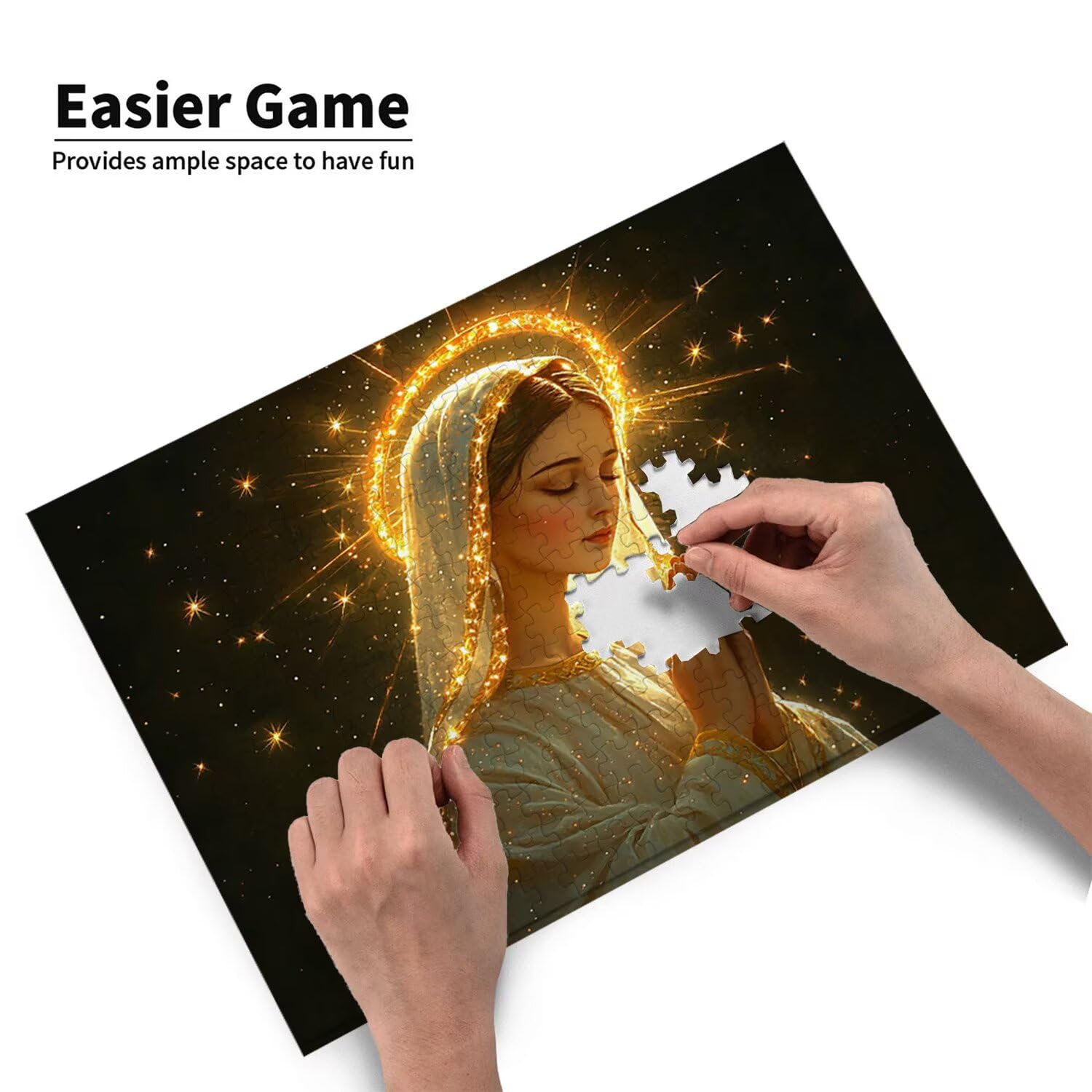 Puzzle de 1500 Piezas Puzzle Adultos 87x57cm Juego Educativo Regalos Rompecabezas para Adultos y niños a Partir de 14 Años, Regalo Creativo para la Relajación - (Virgen de Las Estrellas) t-871
