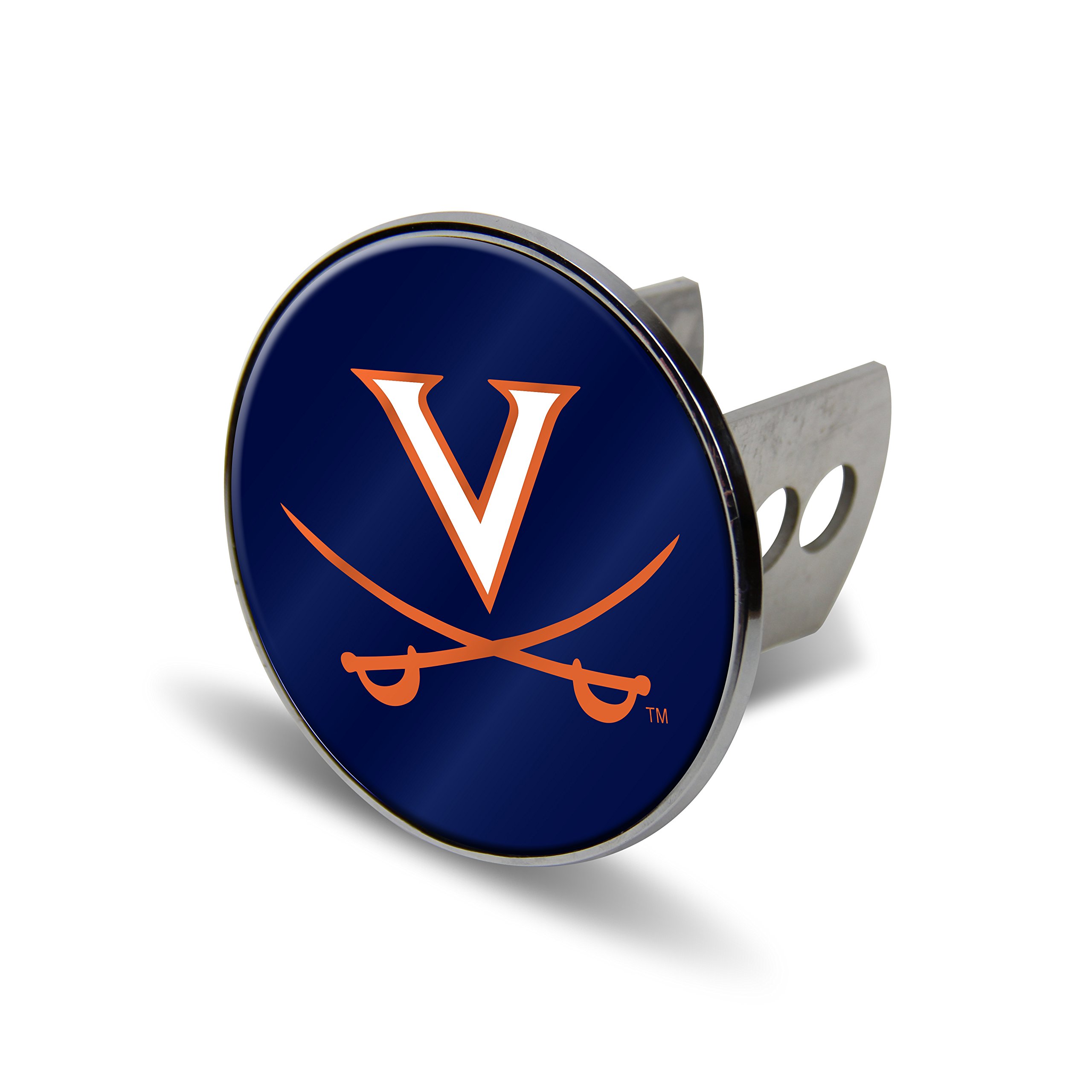NCAA Virginia Cavaliers Laser Cut Metal Hitch Cover, Large, Silver