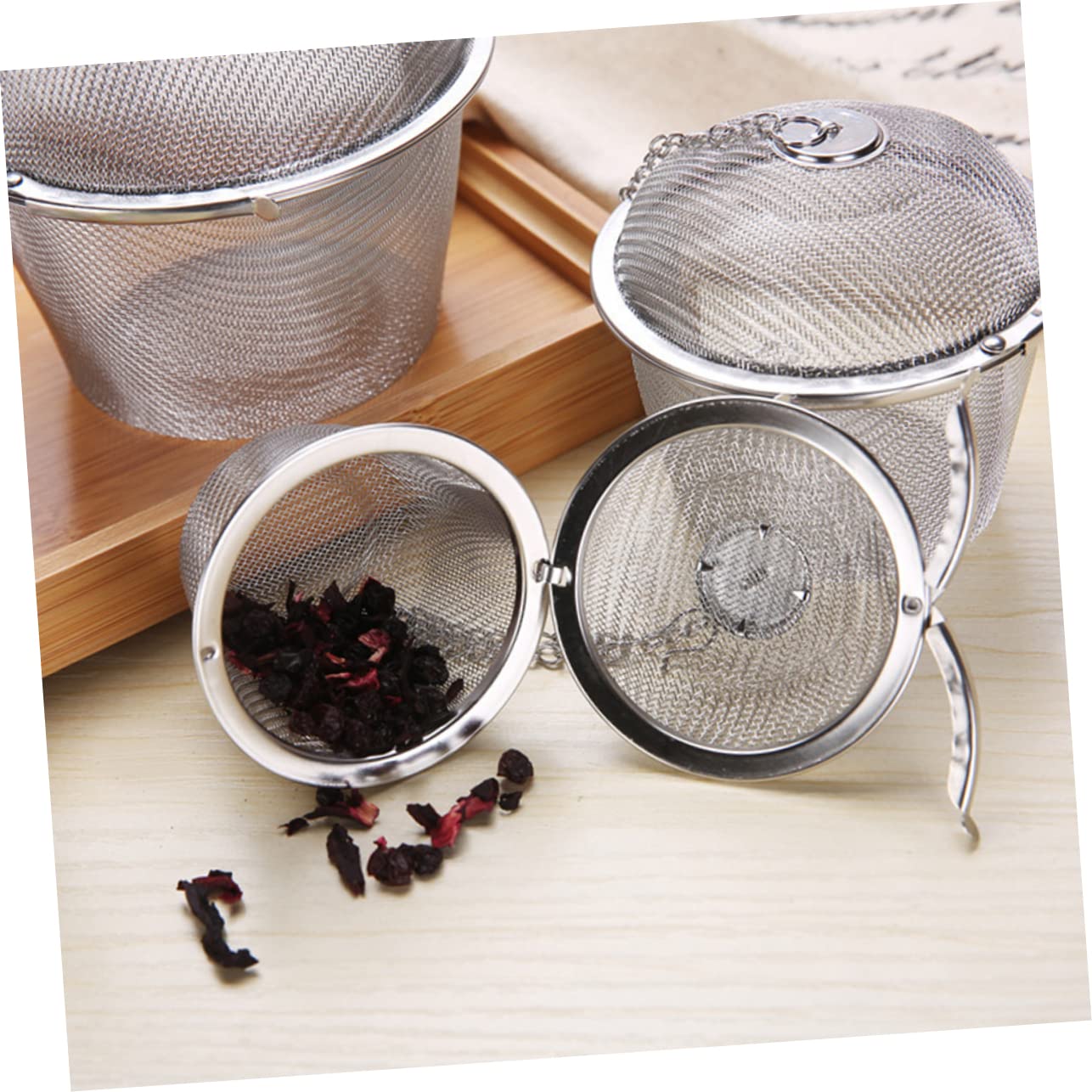Cabilock 4pièces Lot de Passoire à Thé Maille pour Théière Tasse ou Mug Résistant Rouille