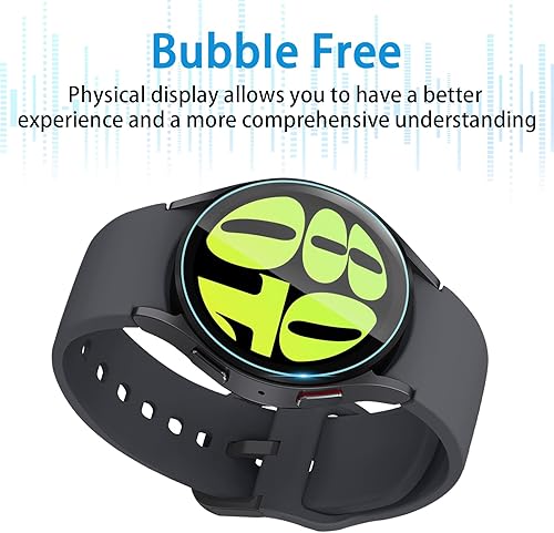 Miniatura 5 de Suoman Paquete de 4 protectores de pantalla para Samsung Galaxy Watch 6Galaxy Watch 7 de 1.575 pulgadas, antiarañazos 2.5D 9H dureza ultrafina