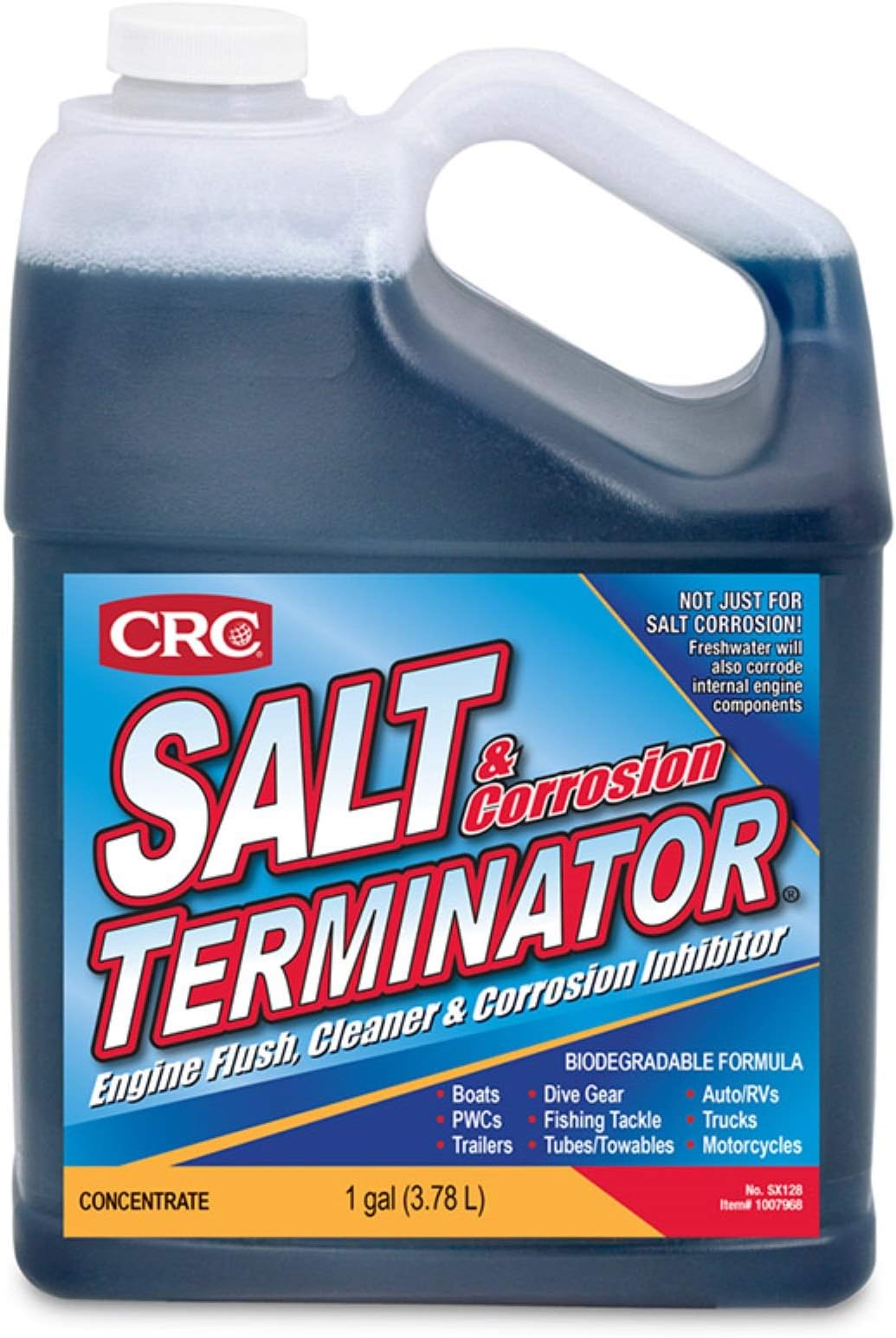 CRC Salt Terminator Engine Flush, Cleaner, And Corrosion Inhibitor, 1 Gallon,...
