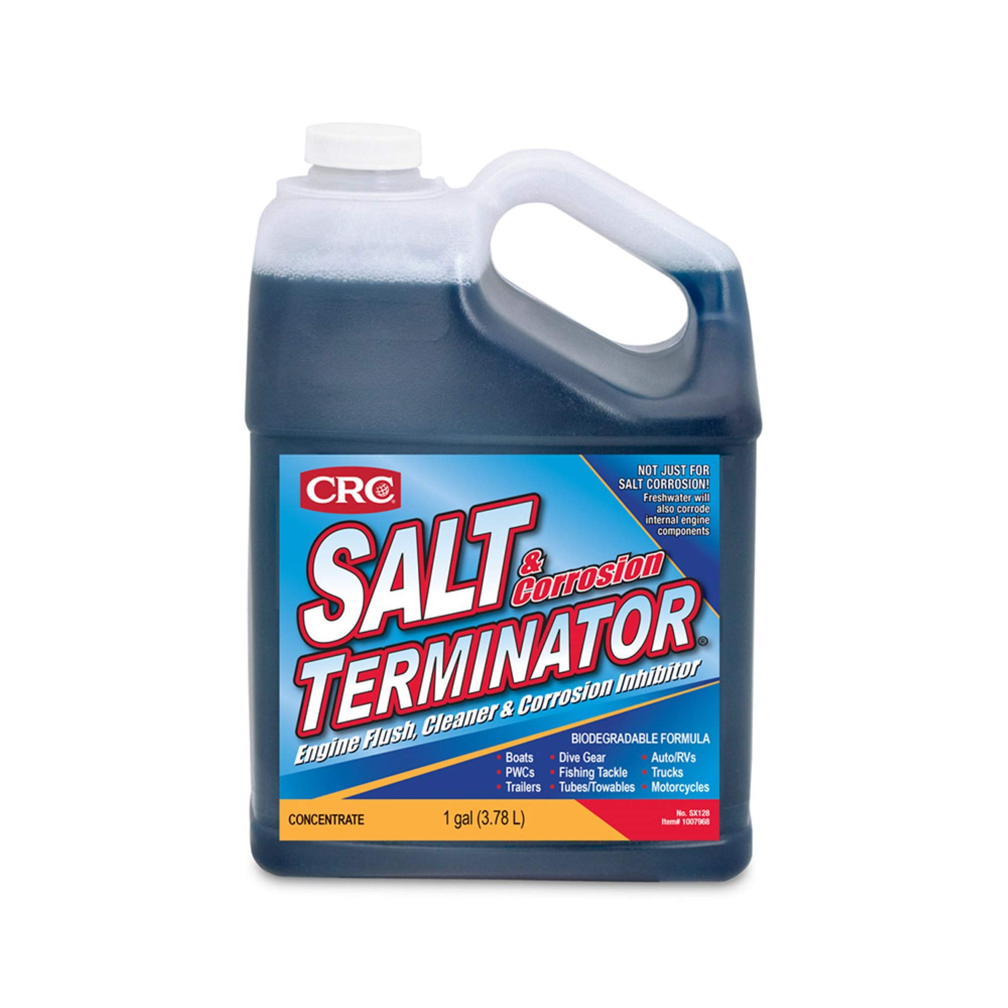 CRC Salt Terminator Engine Flush, Cleaner, And Corrosion Inhibitor, 1 Gallon, Dissolves Salt And Leaves A Protective Coating