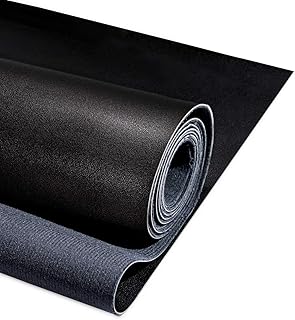 Yotache PU Fabric Leather 1 Yard 54" x 36", 1.25mm Thick Faux Synthetic Leather Material Sheets for Upholstery Crafts, DIY Sewings, Sofa, Handbag, Hair Bows Decorations, Black