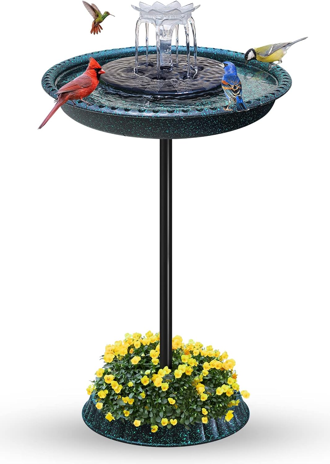 GESAIL Solar Bird Baths for Outdoors, Stylish Design with