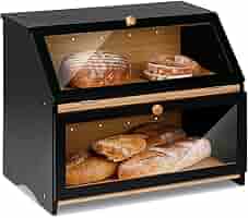BREAD BIN 2個 Leader Accessories Double Decker Bamboo Bread Bin 2-Layer