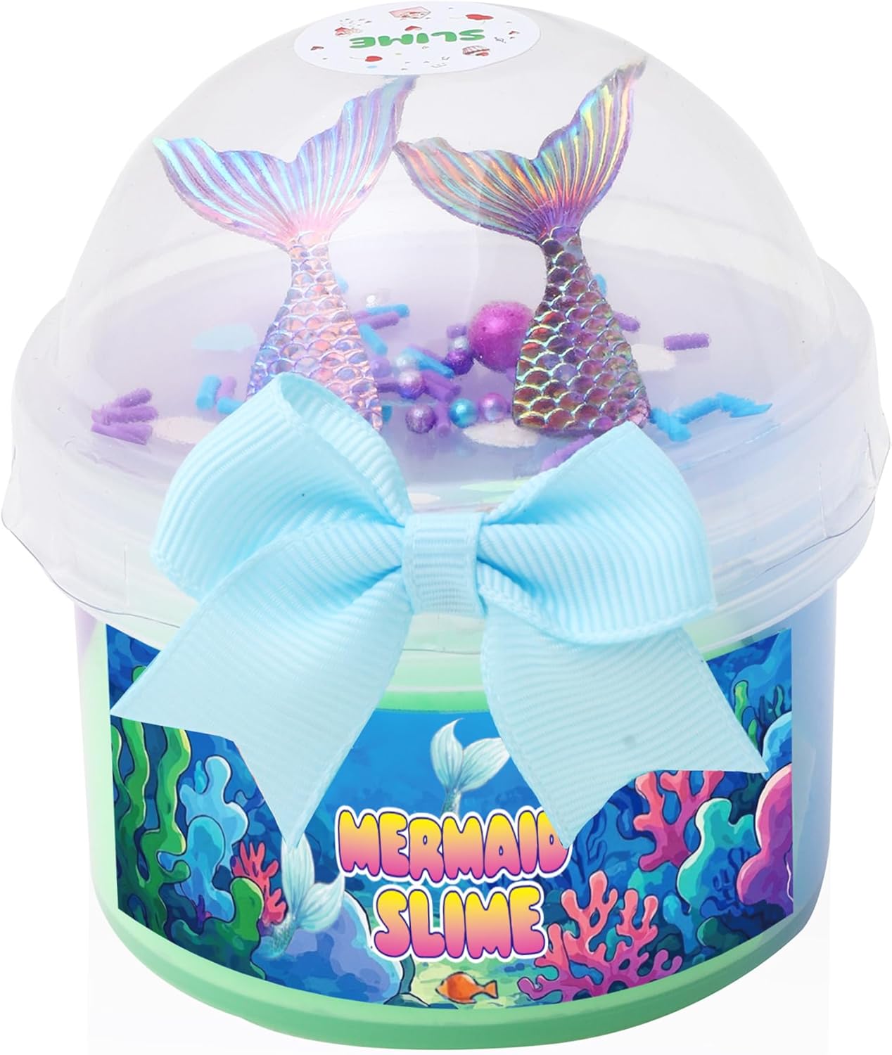 Mermid Blue Butter Slime Kit for Girls Age 6-14,Purple Cotton Slime for Kids,Stress Relief Toy, Party Favors for Girl Boys,Fun DIY Craft Gift for Birthdays