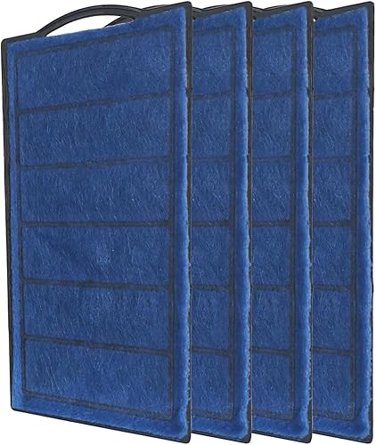 TARARIUM 4 piezas de filtros de acuario de repuesto de cartuchos de carbón activo bio placa de filtro para WP-208H Turtle Tank Filtro interno