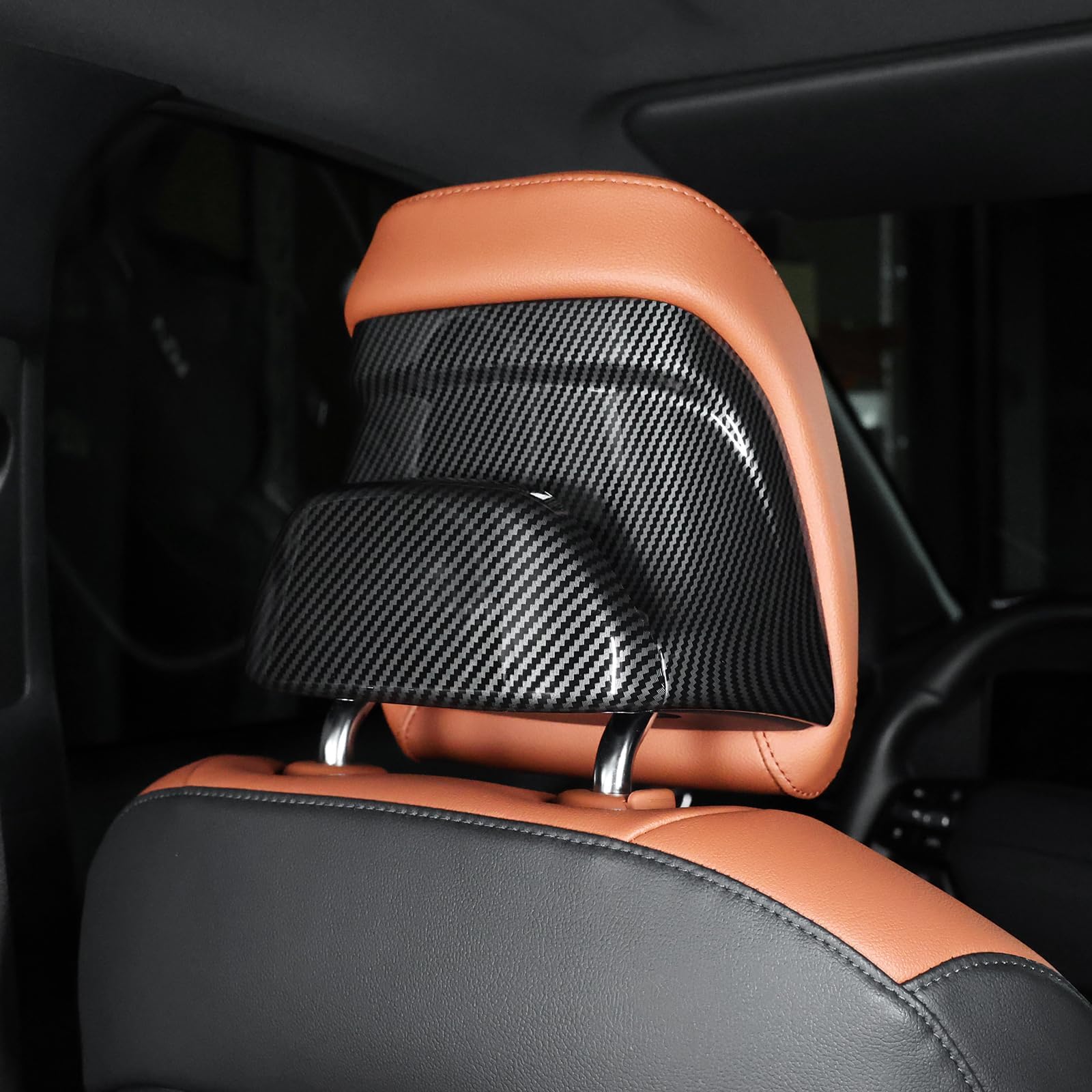 YOUTOOCAR 4PCS Car Headrest Rear Side Covers Compatible with Kia Sportage 2023-2026 Accessories (Carbon Fiber Pattern)
