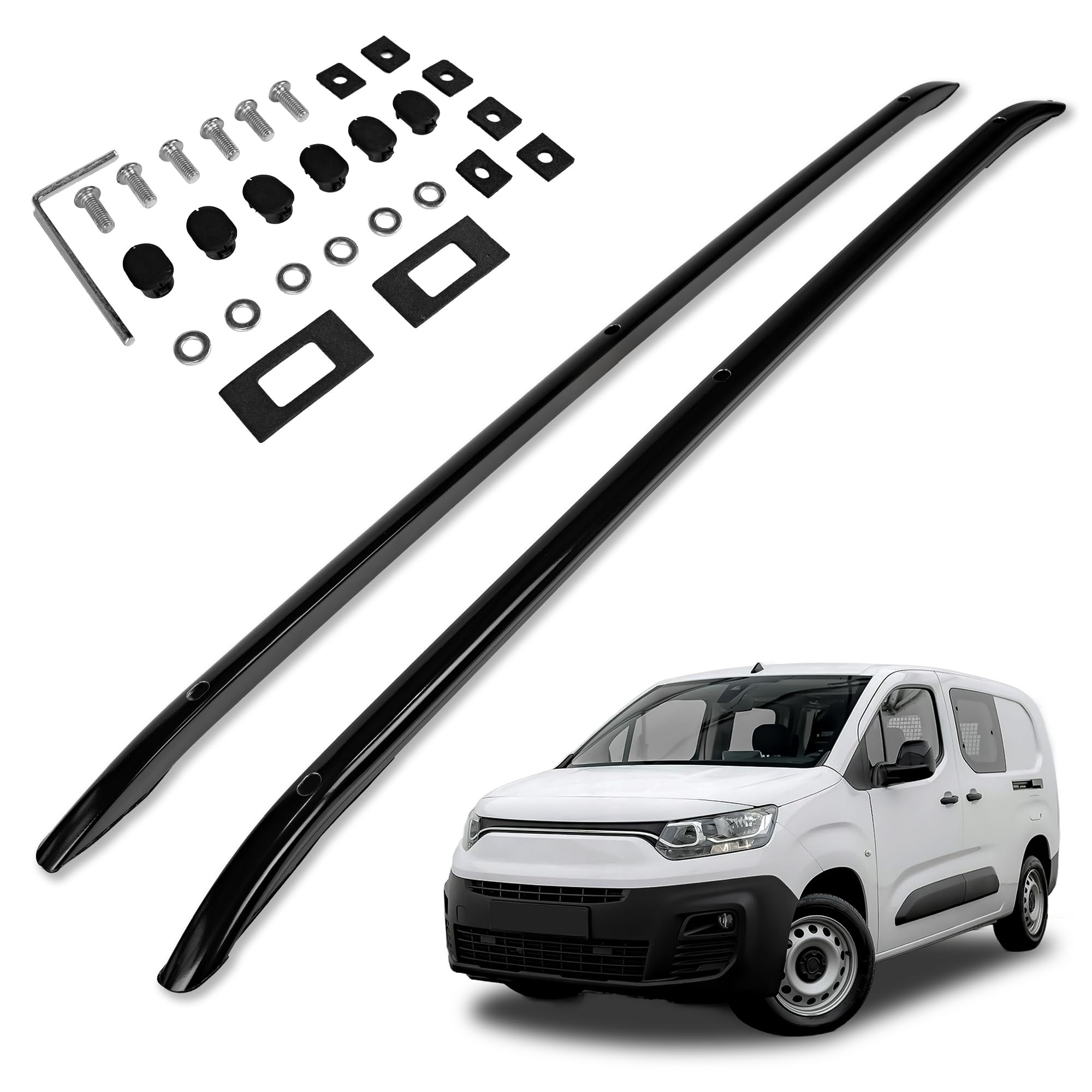 CHROMEMASTER | Barre Portatutto Integrate Compatibili con Fiat Doblò L1 Standard CORTO 2022+; Installa Sulle Barre Un Portapacchi, Box Da Tetto O Cestello Da Tetto | Installazione Semplice e Veloce