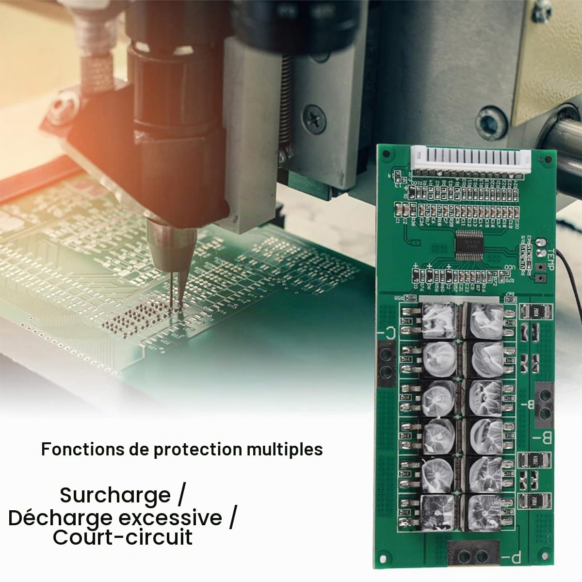 Chargeur de Batterie au Lithium BMS 60V BMS 16S 60V Board 16S 45-90A Module de Chargeur de Carte de Protection de Cellule de Batterie Carte de Protection Li ION