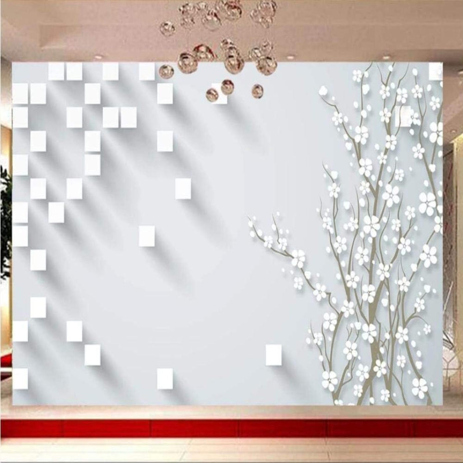 Papel pintado 3D texturizado para ocultar imperfecciones de pared en salón y estudio