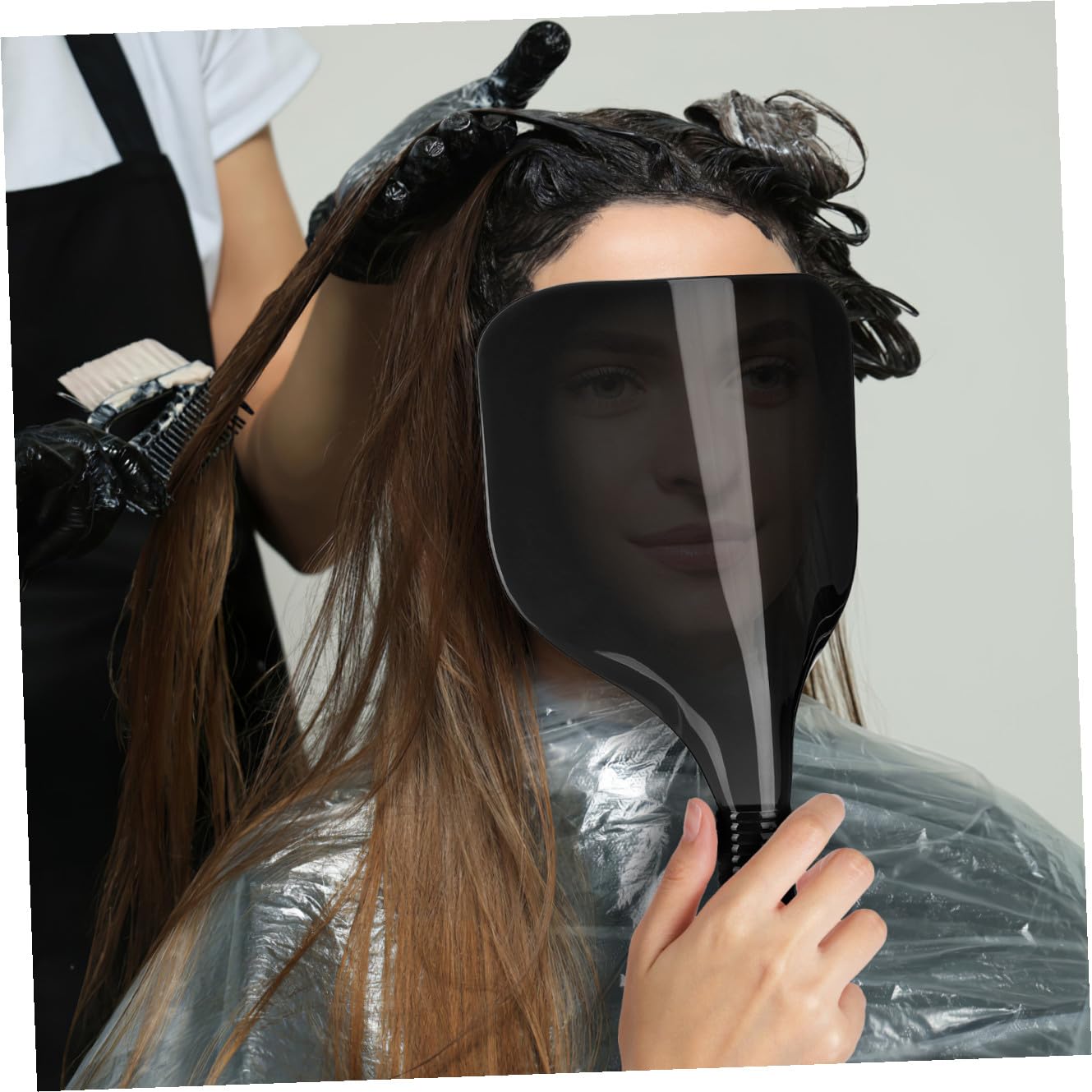 Beavorty 3st Haarmaske Hervorheben Friseurstation Perücke Friseurschutz Markieren Haarschutz Haarcreme Salon Friseur Haarstyling-zubehör Schwarzes Haarspray Haar Styling Plastik Black