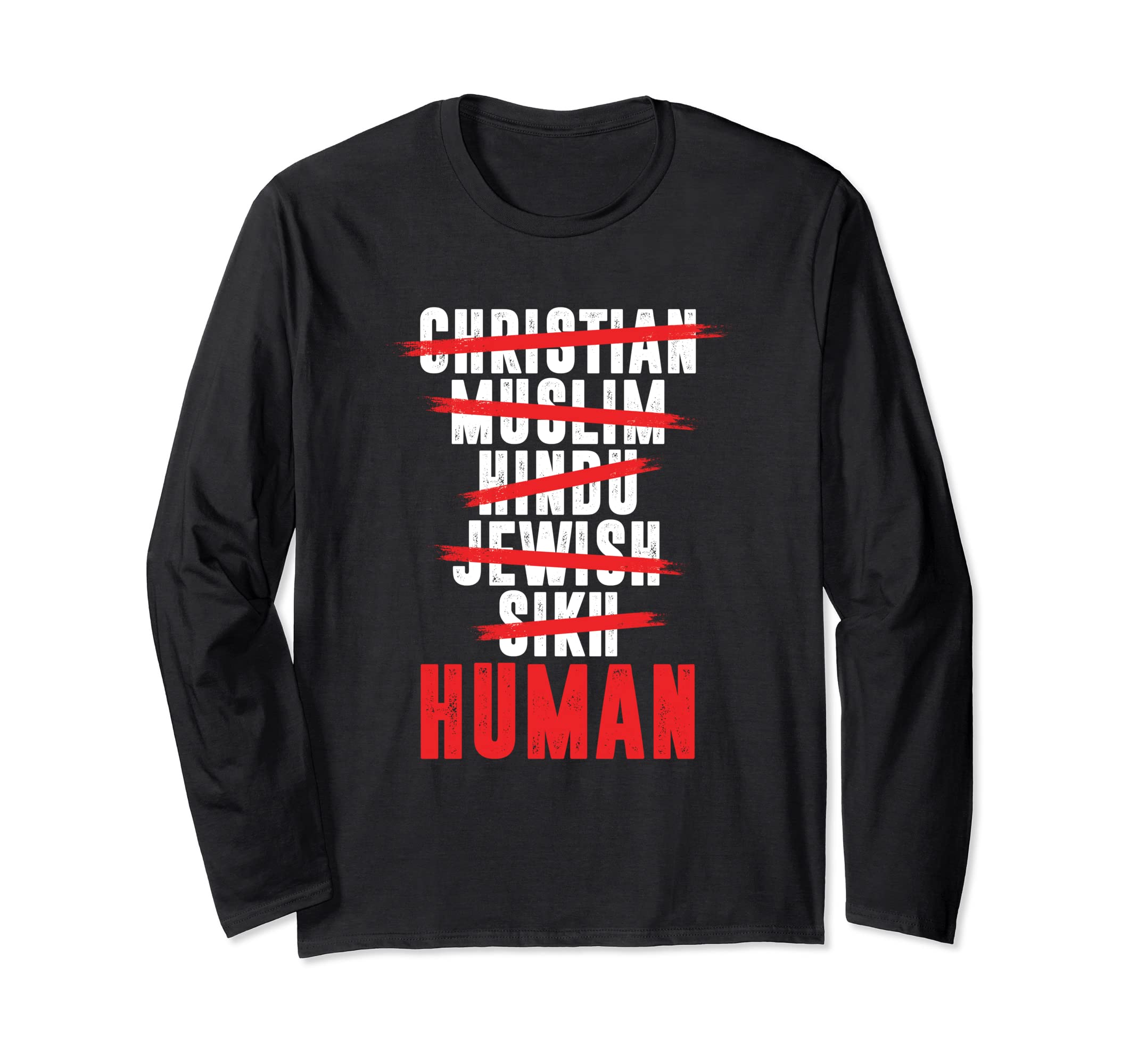 Religion Believer Christian Muslim Human Hindu Sikii Gift Long Sleeve T-Shirt