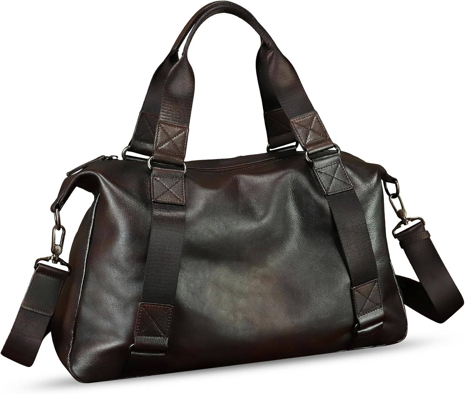 Genuine Leather Travel Bags for Men and Women Duffle Bag Vintage Purse Handbag Shoulder Crossbody Sport Bag