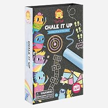 Tiger Tribe Chalk It Up Outdoor Games Set - Guided Activity Book & 5 Chunky Chalks for Creative Play - Ideal for Kids Age 5 Years & Up
