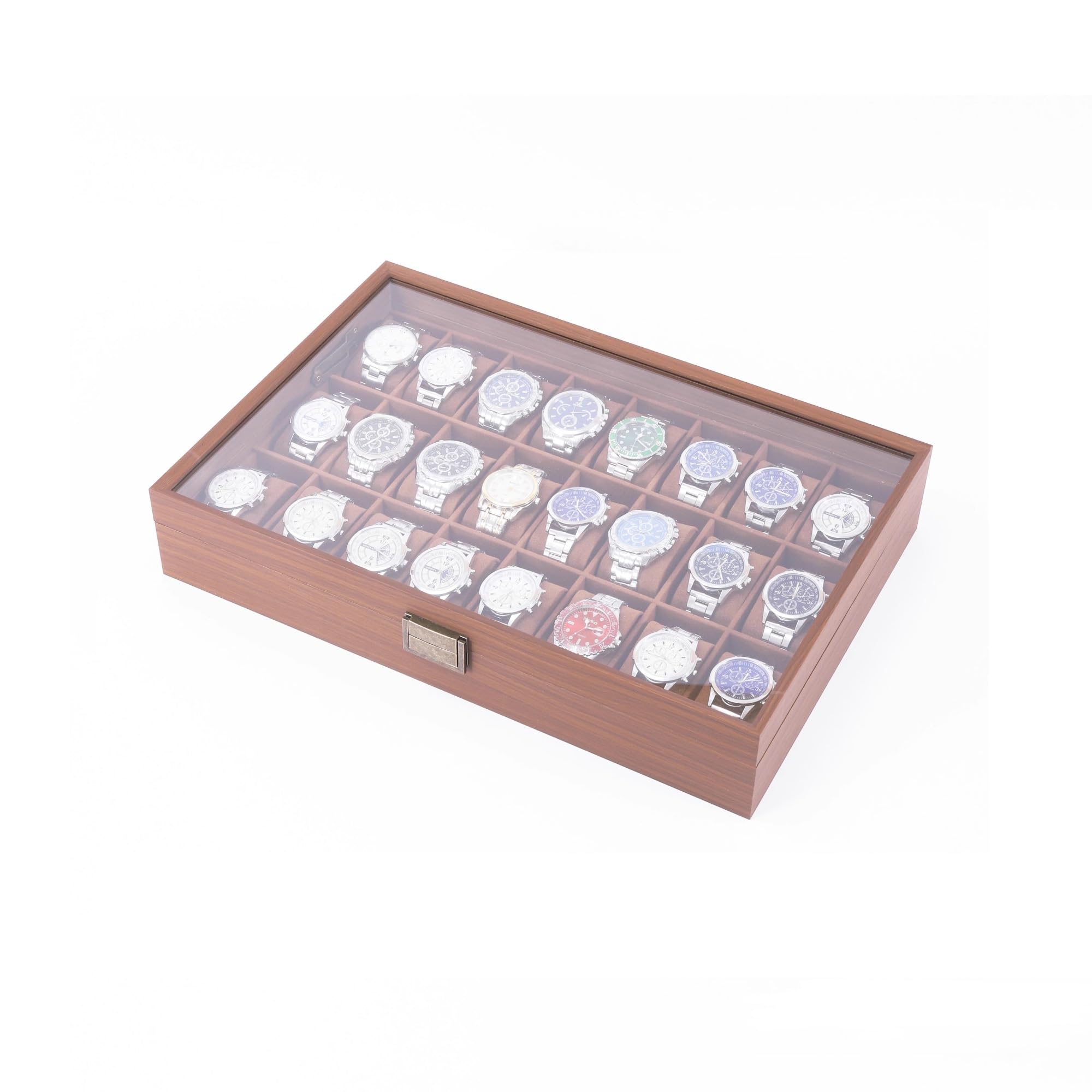 ANVLOJRIH Watch Box Watch Storage Box Home Collection Transparent Display Large Capacity Desktop Ornaments Watches Box