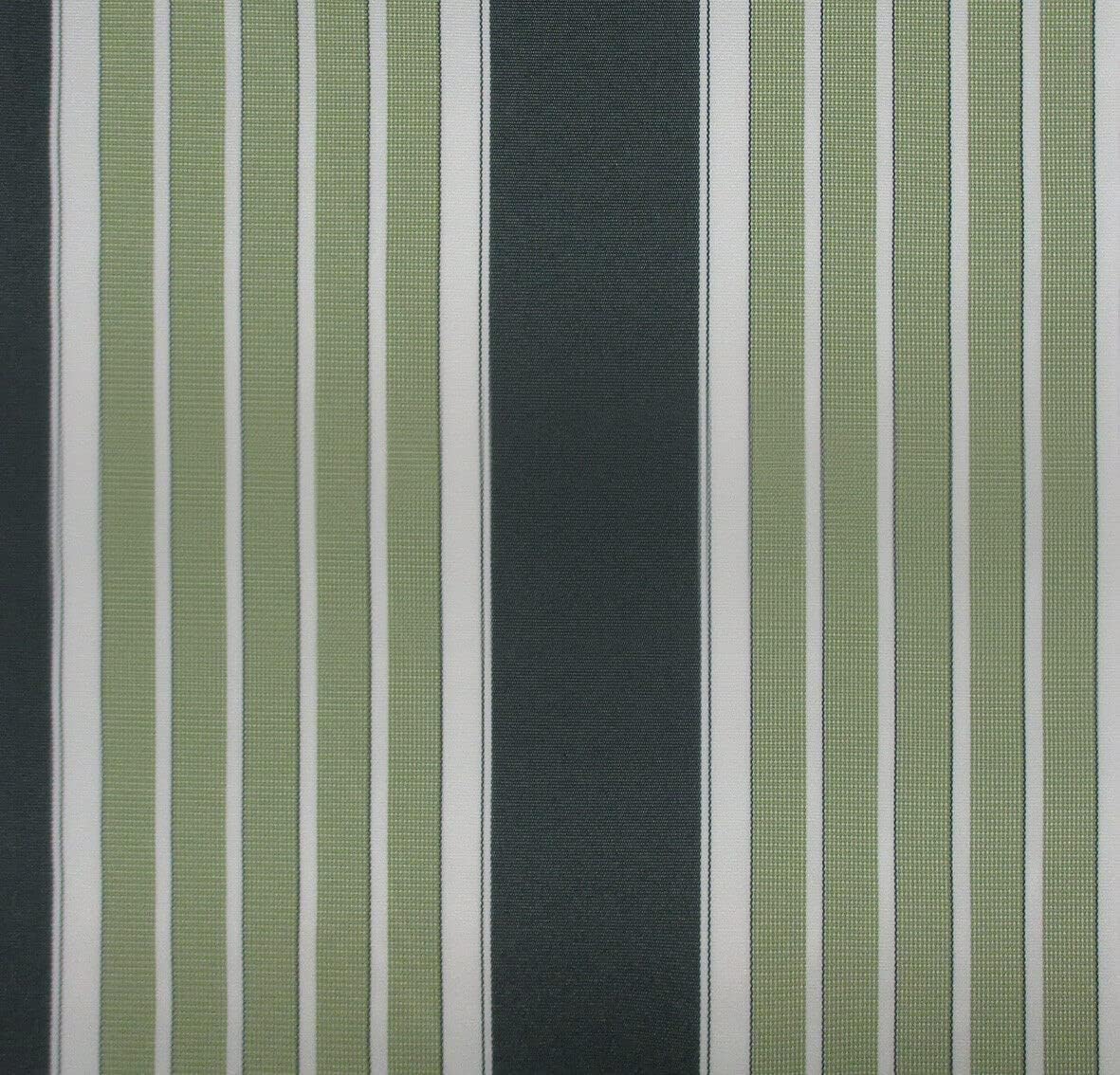 Tenda da sole a caduta 300x250 cm Verde/Bianco, con braccetti e mantovana per balcone esterno, tessuto impermeabile 280gr/mq
