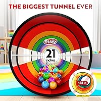 Vista 2 de Túnel de juego extragrande para niños pequeños de 1 a 3 años – Tubo de gateo emergente para bebés, actividad sensorial, juguete para niños