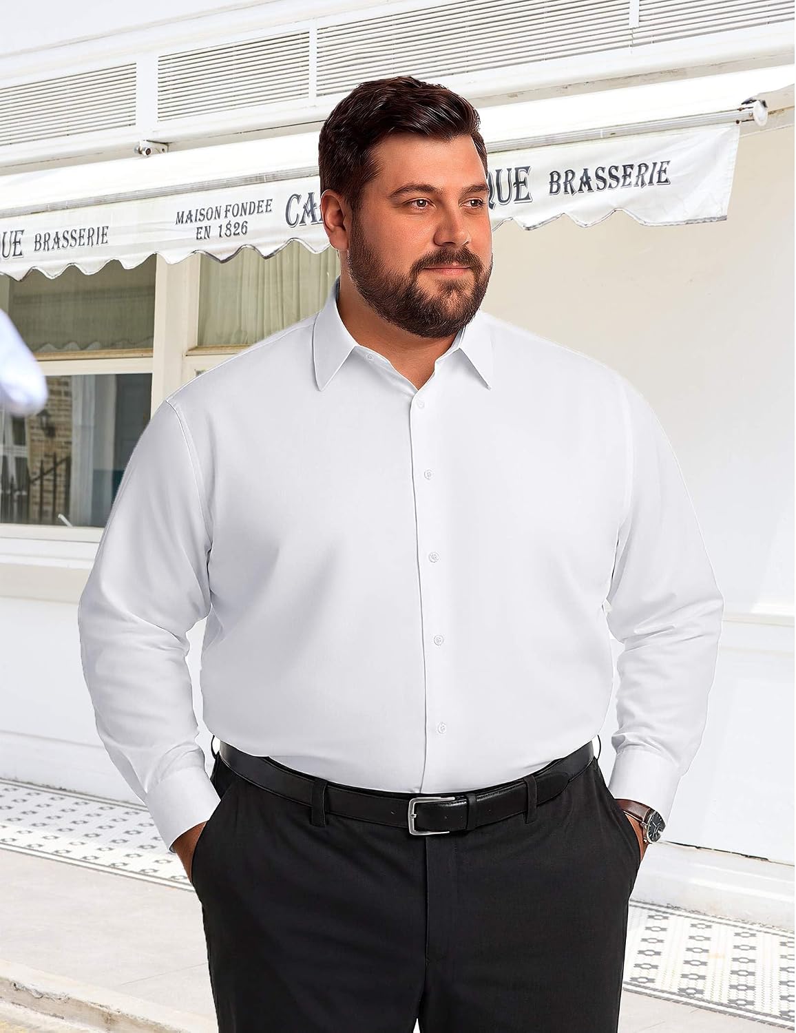 COOFANDY Big and Tall Mens Dress Shirt Wrinkle Free Button Down Shirt