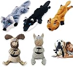 Jouets à laque pour chiens 5 Pack Jouets pour chiens Jouets de chien sans farce Jouet pour chiens en peluche Jouets à croquer Jouet de chien pour chiens de taille moyenne