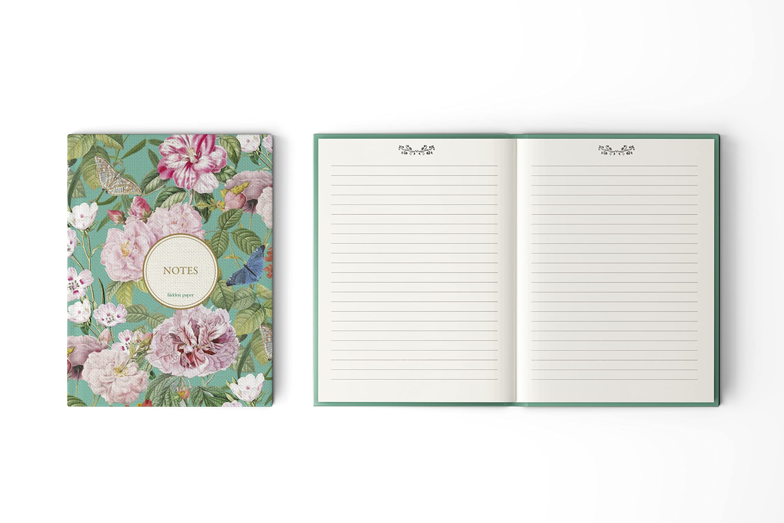 Bez Ciltli Çizgili Notebook, Defter, Not Defteri, Sert Kapak, A5 Boyut - No:6
