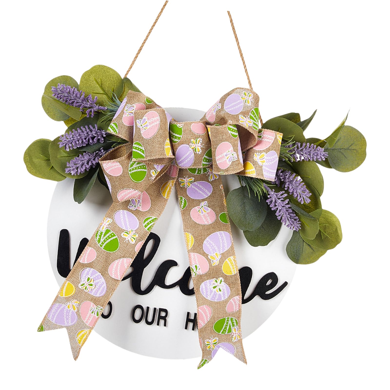 Buxuaaaa E Uniqu Easters Hanging Door Sign Ornament With Rabbits Designs For Front Door And Indoor Spring Decors Farmhouses Styles Seasonal Hanger