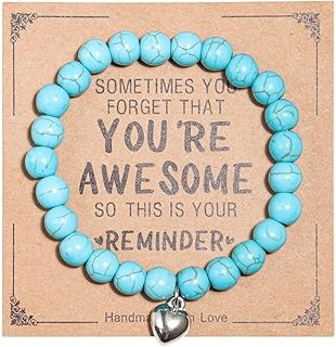 Inspirational Bracelets for Women Natural Stone Healing Relaxation Chakra Bracelet Gifts for Birthday Christmas Mothers day Valentines Thanksgiving Teacher Appreciation Gifts for Her Mom Best Friend Sister Men