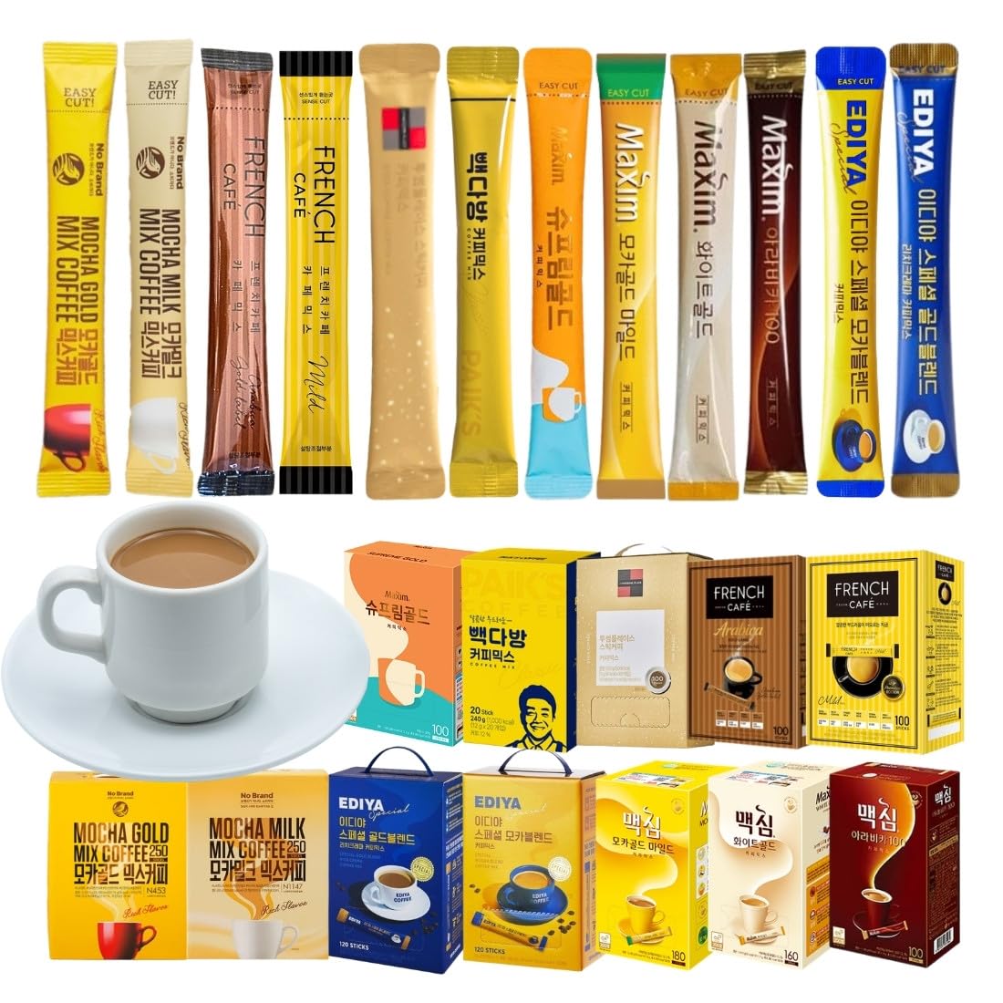 Amazon.co.jp: 韓国ミックスコーヒー 詰め合わせ 10種80本 ミックス