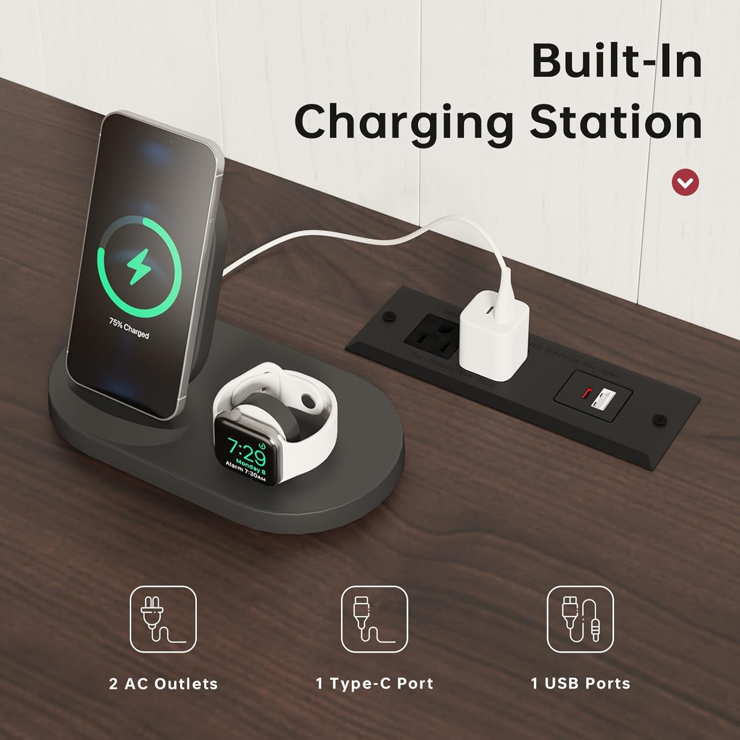 oneinmil 58" Mid Century Modern TV Stand, TV Consoles with Sliding Doors, Wood Entertainment Center with Power Outlet and Adjustable Shelves, Fluted Television Stand for Living Room, Walnut