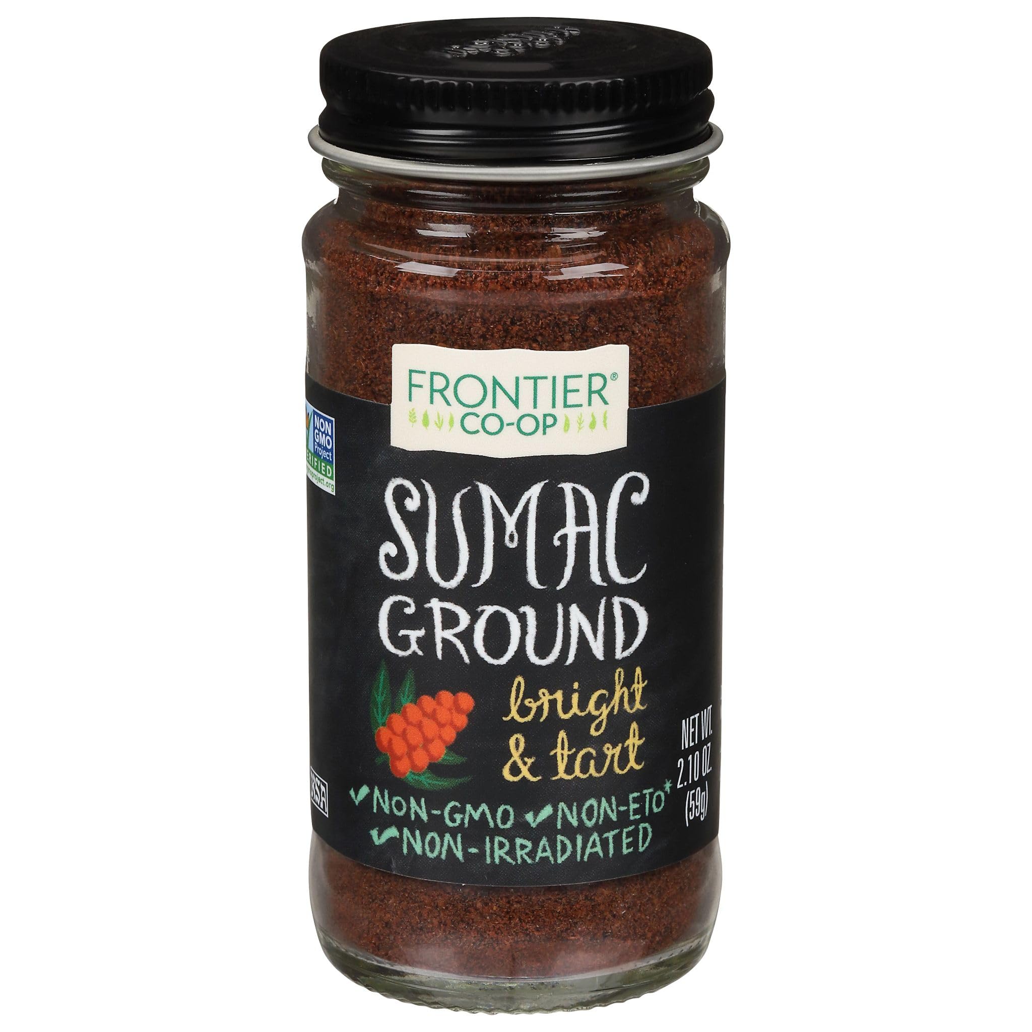 Frontier Co-op Sumac Spice, Ground, 2.10 oz - Made with Sumac Berries and Salt for Traditional Middle Eastern Foods