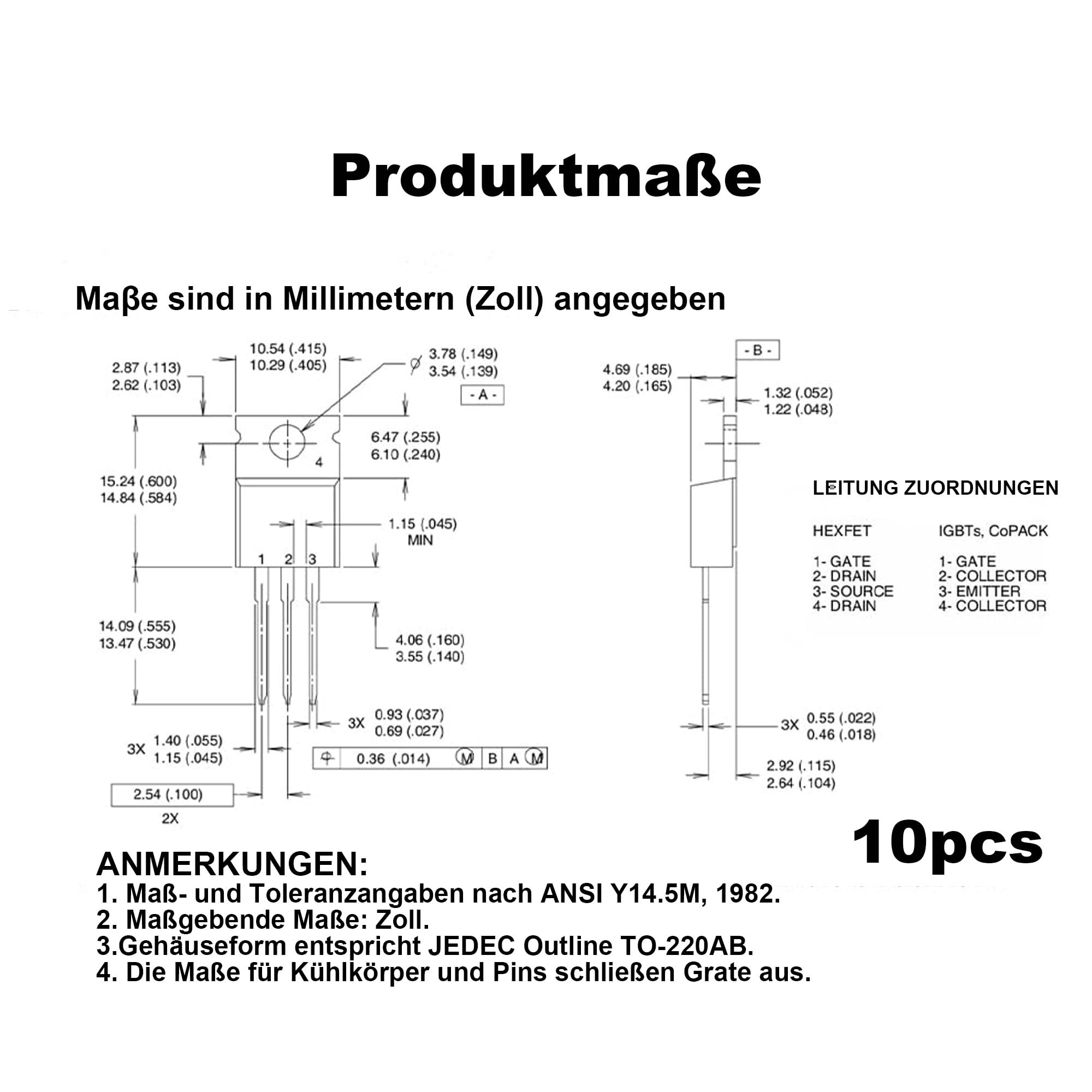 IRLZ44N tranzystor kanałowy N MOSFET, 10 sztuk, 55 V 47 A TO-220 | 3-biegunowy TO-220AB IRLZ44NPBF tranzystory 55 V 47 A MOSFET tranzystor polowy prostownik
