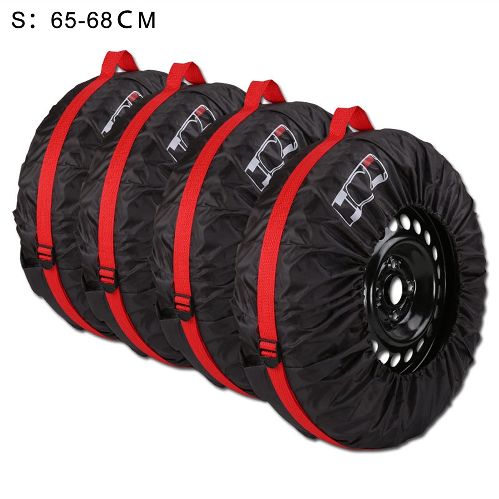 Borsa per Pneumatici 4pcs impermeabile rotella sacchetto protezione solare protezione del pneumatico Protezione tote con manico corda elastica per il coperchio del pneumatico da 65-80 cm Diametro ( Co