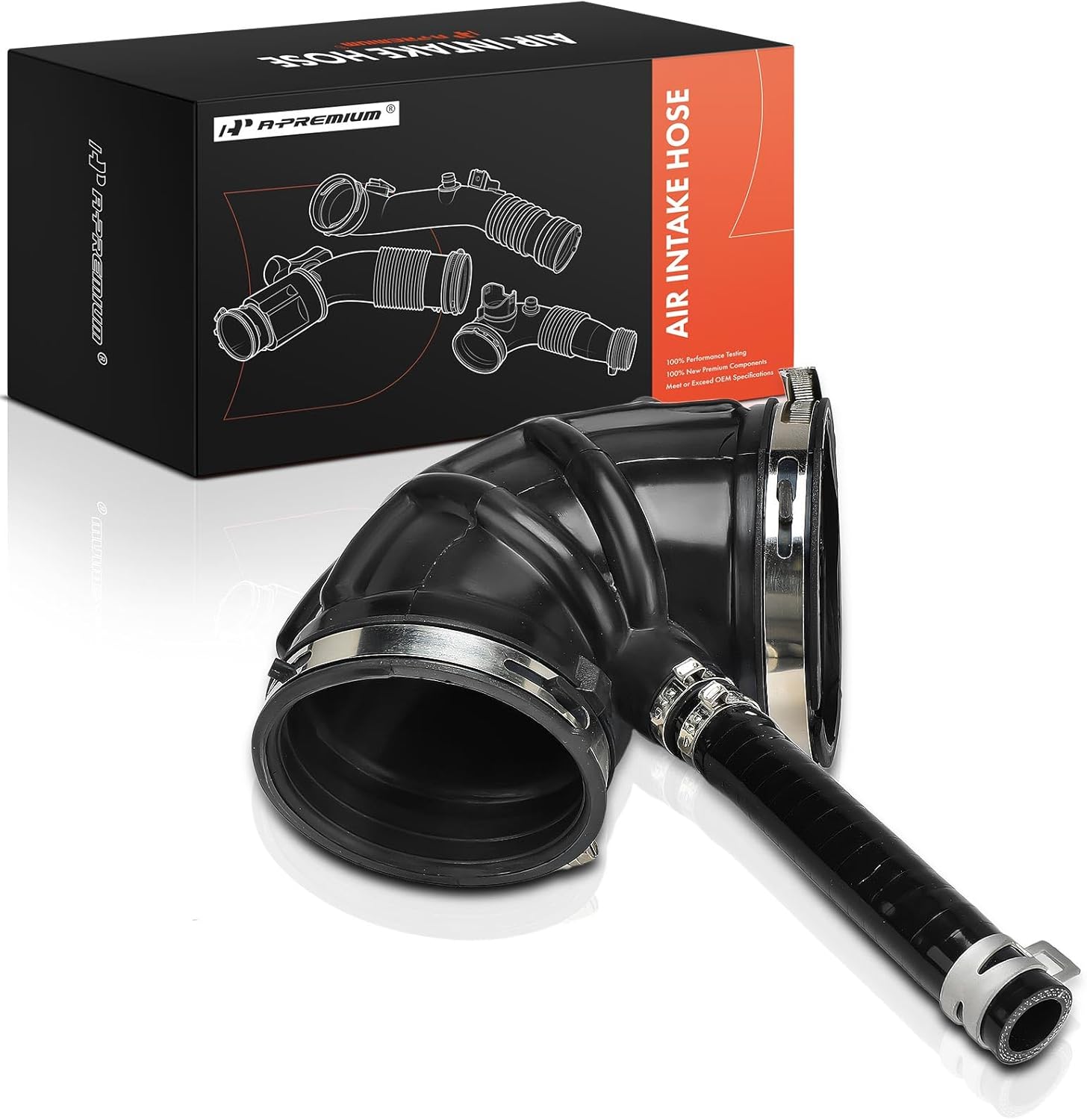 A-Premium Engine Air Clean Intake Tube Hose W/Clamps Compatible with Ram 2500/3500/4500/5500 2011-2018 & Dodge Ram 2500 3500 2007-2010, Ram 4500 5500 2008-2010, 6.7L