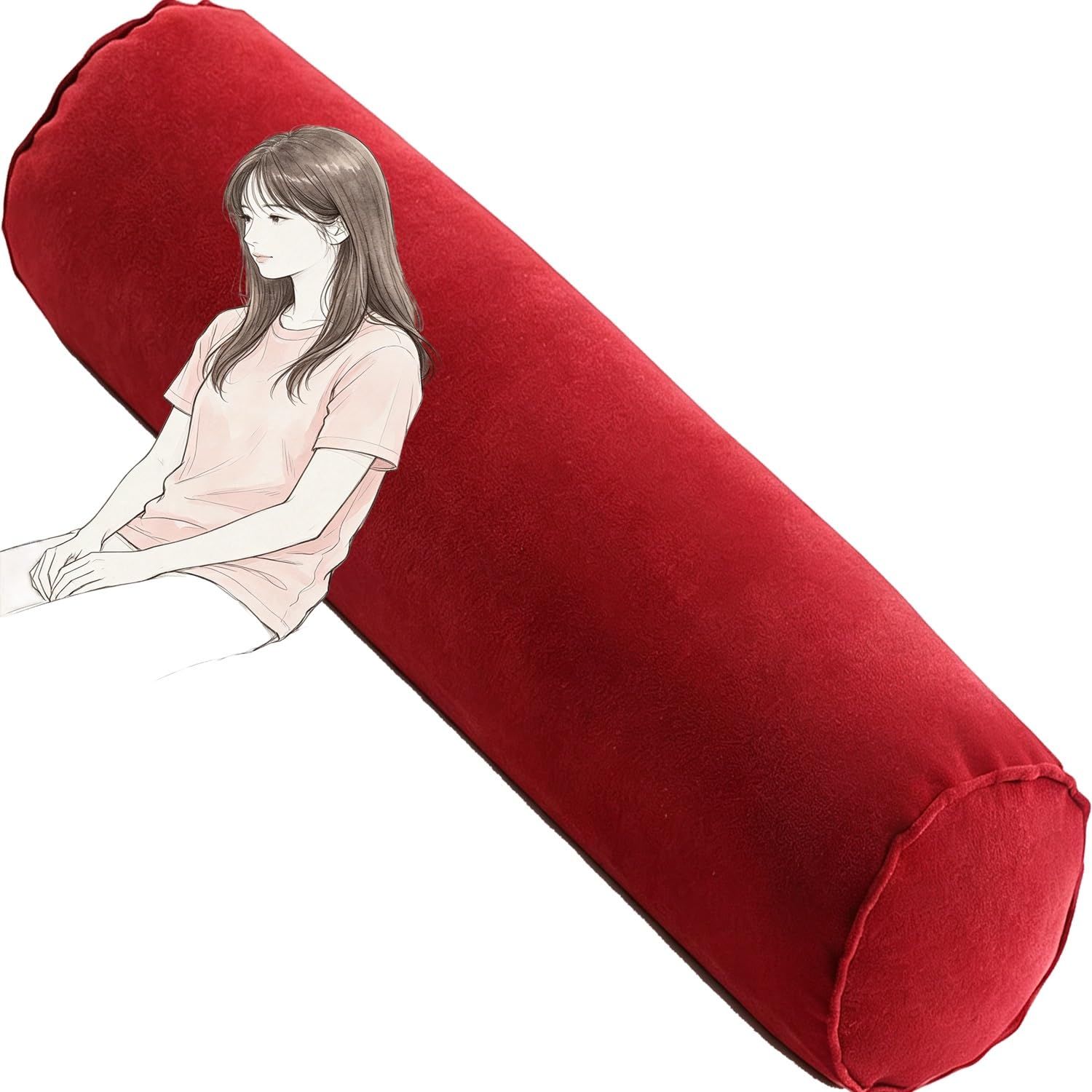 Almohada de viaje para cuello cilíndrica para descansar en casa y oficina