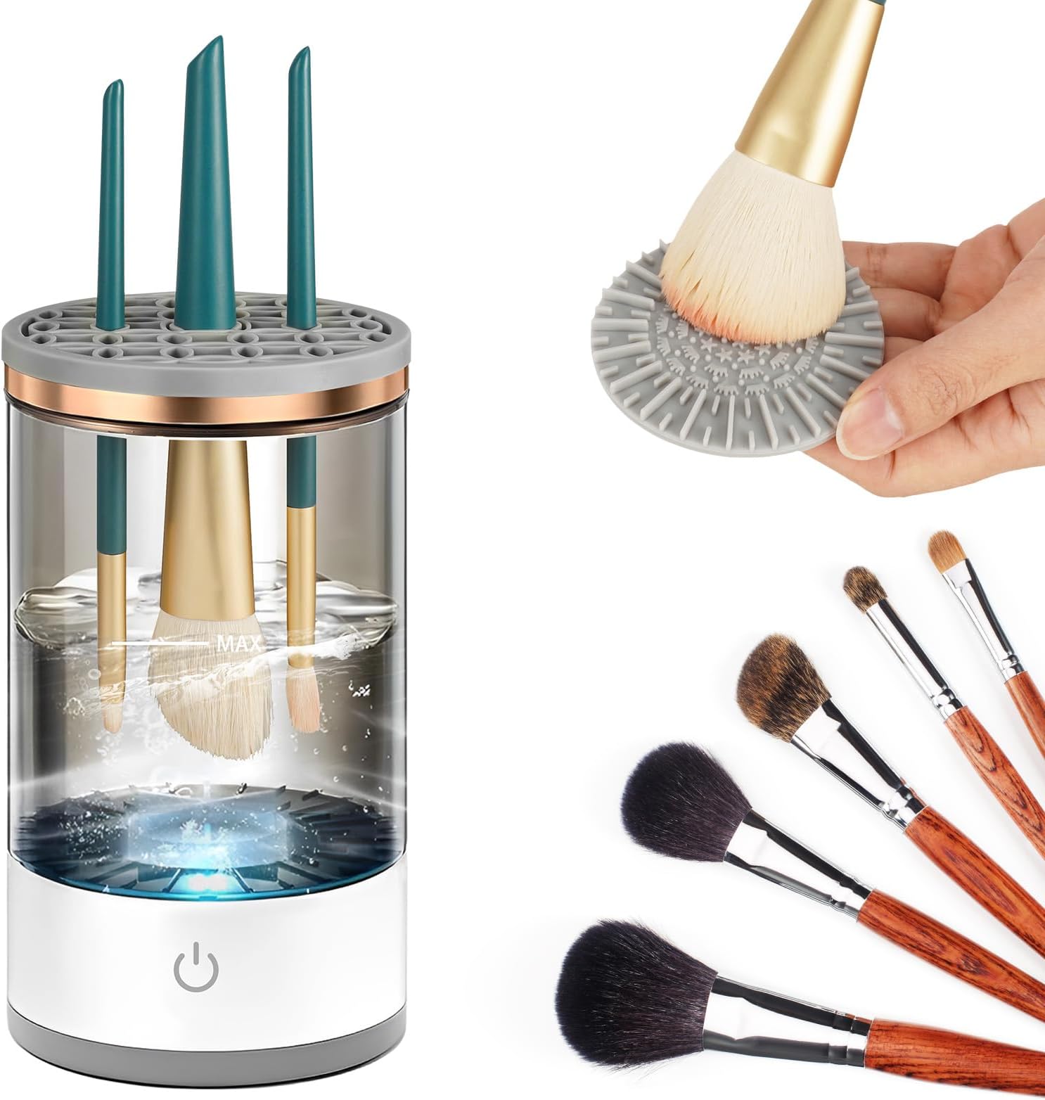 Kidswon Makeup Brush Cleaner, 2024 Upgraded Cosmetic Brush