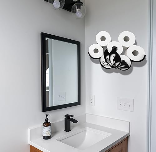 Miniatura 5 de Divertido soporte de pared con diseño de mariposa, almacenamiento de papel higiénico de animales de metal, soporte decorativo de papel higiénico