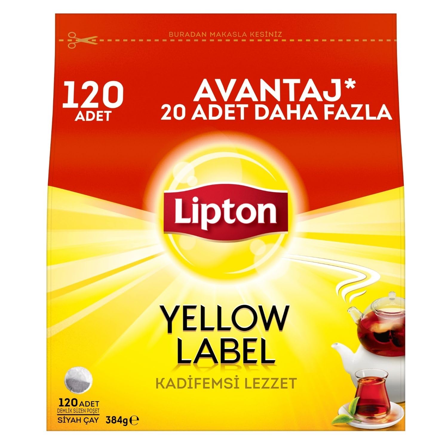 Lipton Yellow Label Demlik Poşet 120li