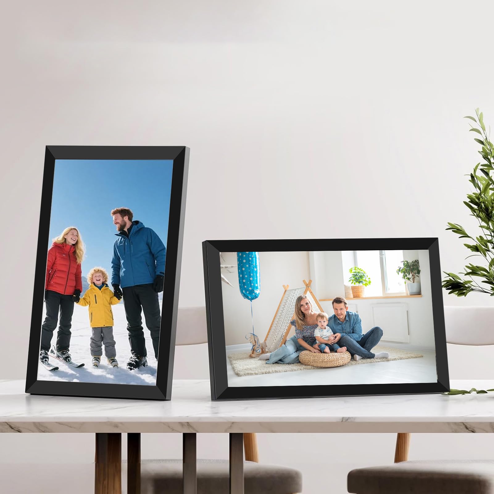 Banapoy 10.1" Digitaler Kalender mit Bilderrahmen, WIFI Touchscreen | Elektronischer Familienplaner mit HD IPS Display, Haushaltsplaner für Büro & Zuhause, Tischaufstellung