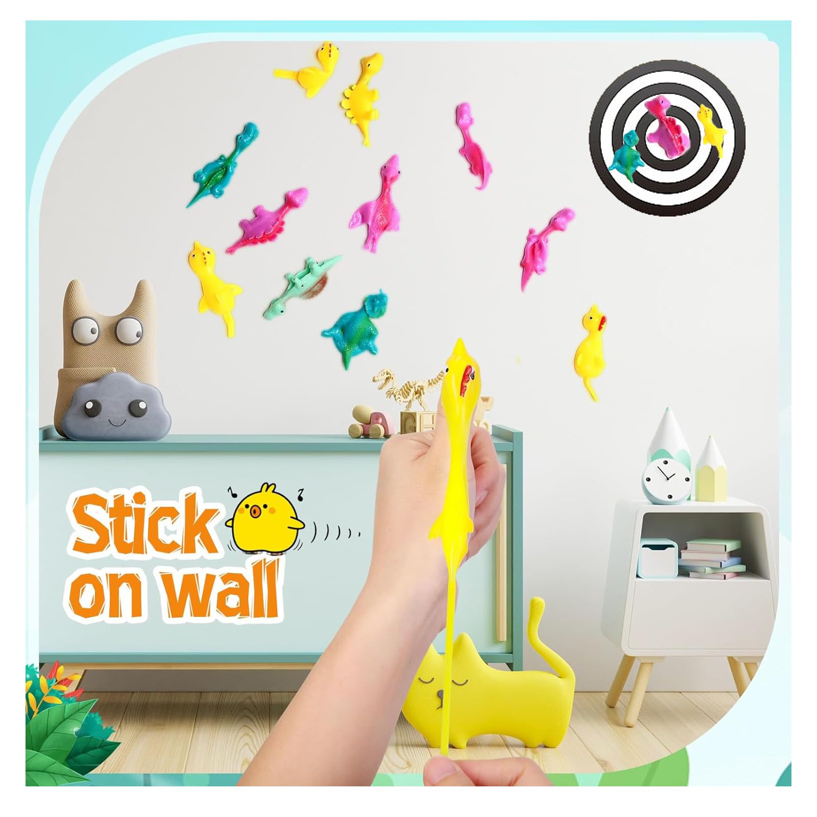Jouets Lanceurs Doigts Animaux élastiques - Lot De Figurines Collantes Pour Jeux (modèles Aléatoires)